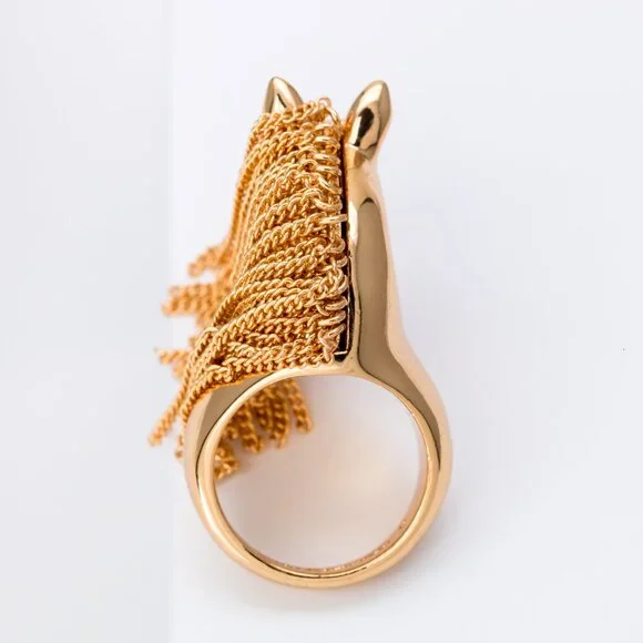 Kate Spade Gold Wild Ones Horse Ring  7 - Picture 3 of 5